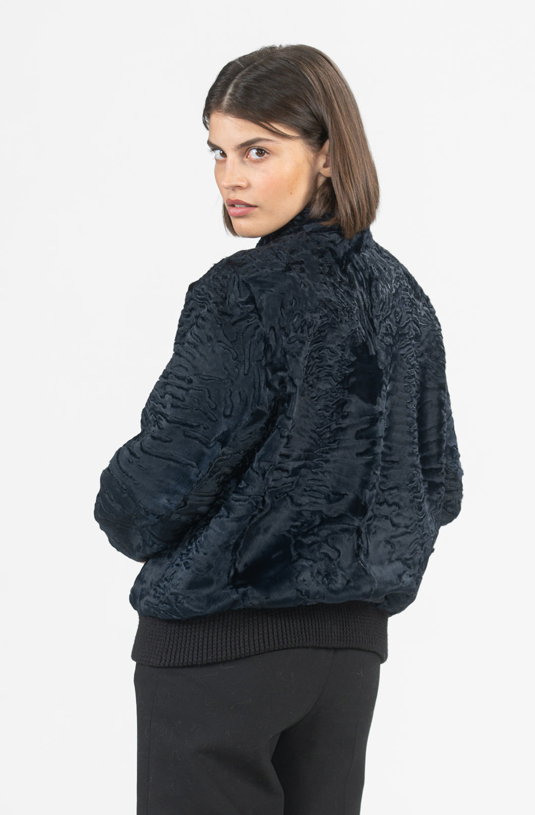 High-quality Swakara fur coat for fashion enthusiasts